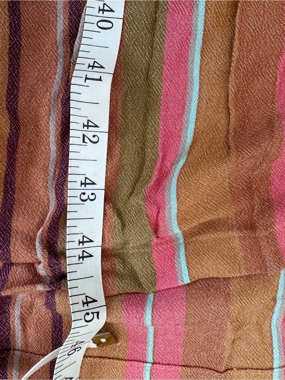 Prana Striped Pink and Orange Tiered Maxi Dress with Spaghetti Straps - Picture 8 of 9
